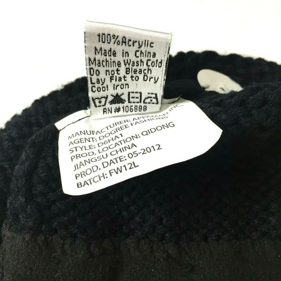 Appaman Kids Rocky Hat Black Soft Cable Knit Size Large 5-7 Years Old NWT $28 - Picture 5 of 6